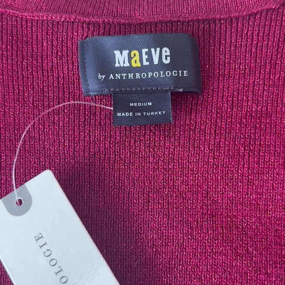 NWT MAEVE by Anthropologie sweater M bell sleeve square neck metallic holidays - Picture 5 of 8